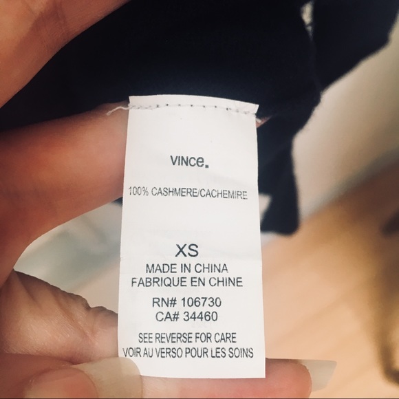 Vince XS Dark Blue Cashmere Sweater boatneck - Picture 4 of 6